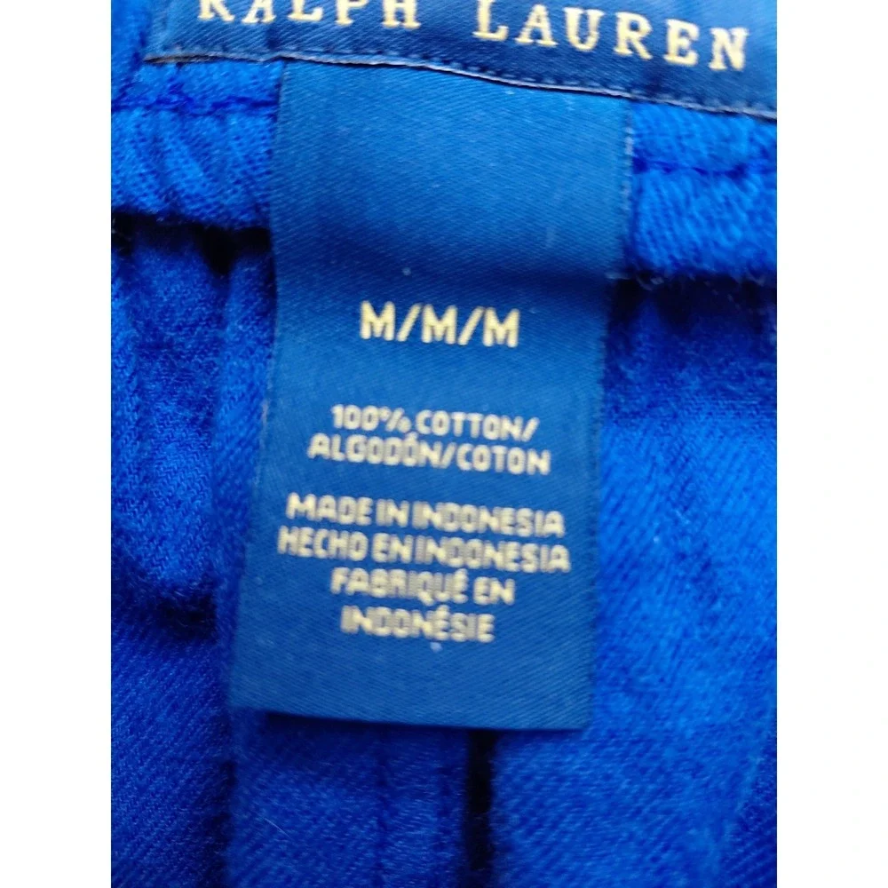 Polo‎ Ralph Lauren Sleepwear Mens Pants Blue Red Allover Pony Print Cotton